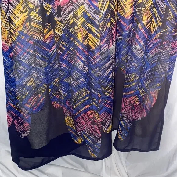 Charlie Jade, Colorful Boho, Feather Print Maxi Dress - Picture 7 of 16